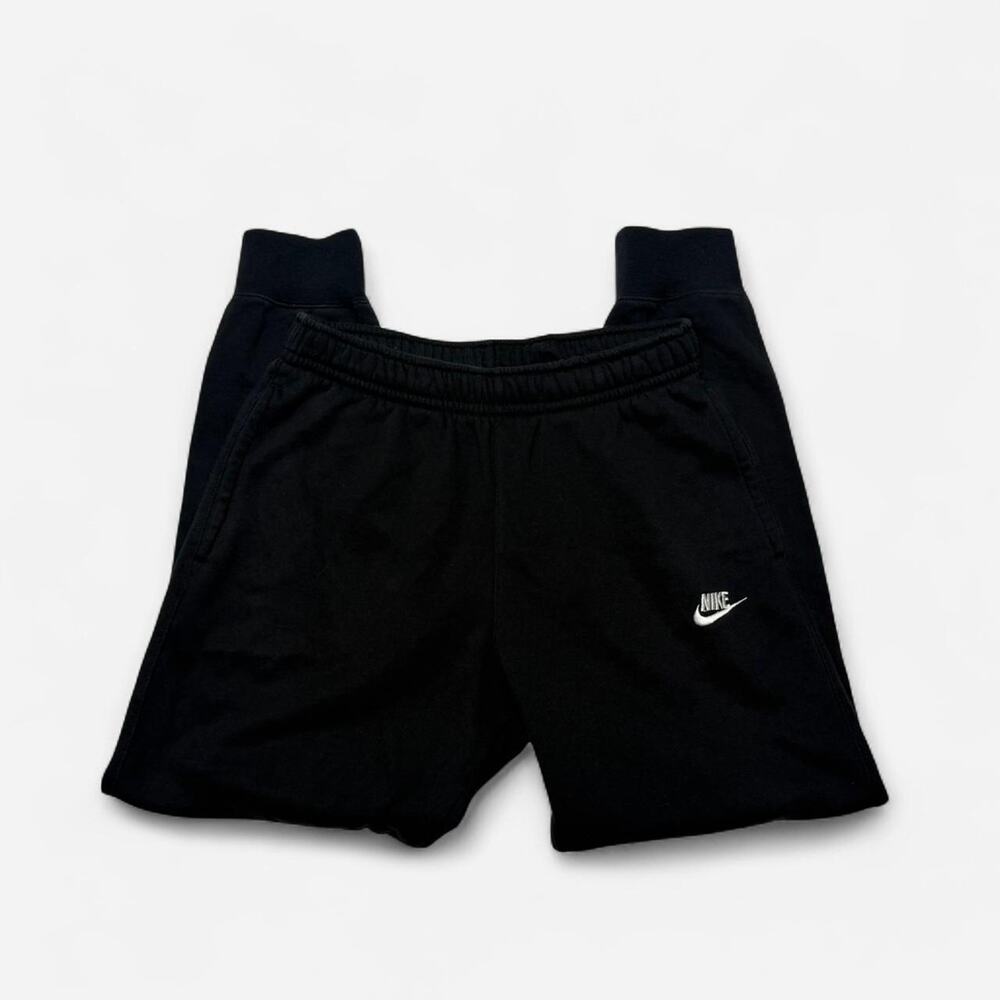 Nike Black Sweatpants Joggers Small Swoosh Logo Casual Athletic Pants - Picture 3 of 7
